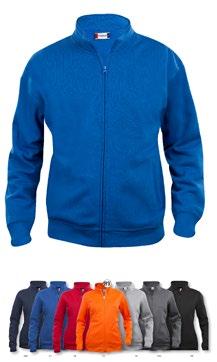 Kvalitet: 65% bomull/35% polyester. Vekt: 280 g/m 2. Str dame: XS-XL. Str herre: XS-3XL. Marine, gråmelert og sort også i str. 4XL og 5XL. Kr.