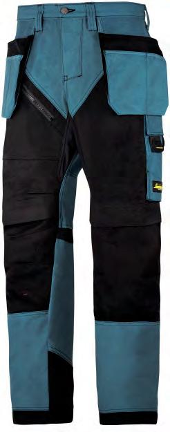 Med Cordura 1000 forsterket knebeskyttelse, innebygd ventilasjon og elastisk stoff i skrittet for slitesterk komfort på jobben.