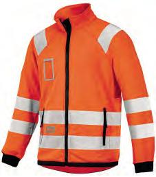 EN 20471 6658 5558 1213 High Vis Softshell jakke, Klasse 3 Lysende i mørket. Moderne High-Vis softshell jakke i 3-lags stretch Polyester materiale med et varmt fleece innerfor.