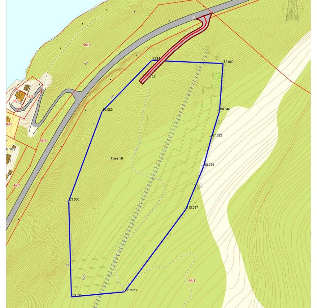 6 Skildring av planframlegget Oppdragsgjevar ynskjer å laga ein detaljreguleringsplan som legg til rette for rasjonell drift av Muggeteigen, Bermålsviki i Lærdal.