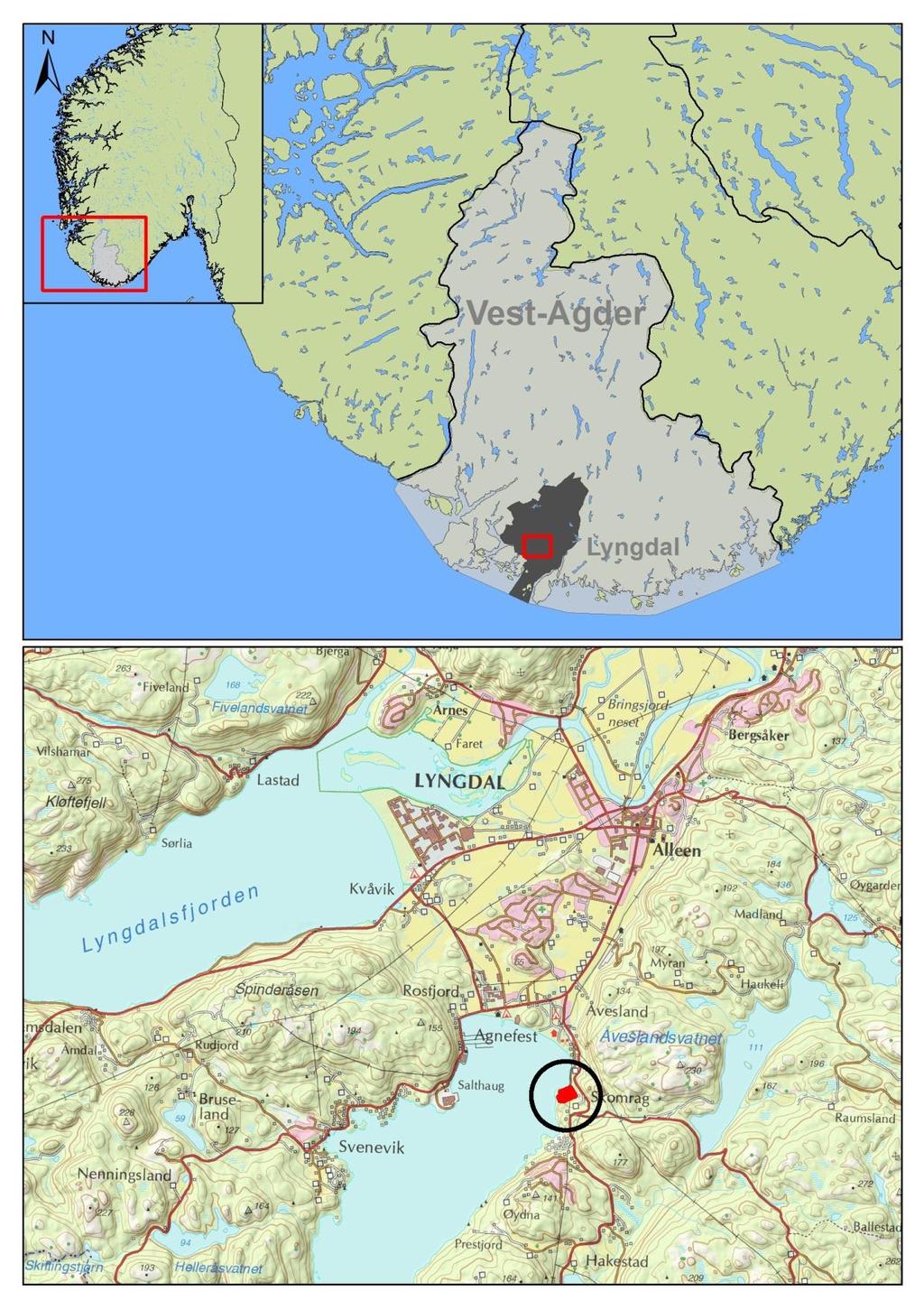 3. Landskapet - funn og fornminner Figur 1: Kart med den undersøkte lokaliteten ID 129320. Illustrasjon: Magne Samdal.