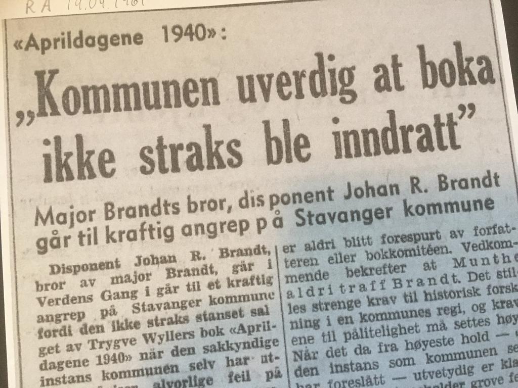 Faksimile fra Rogalands Avis da diskusjonen var på sitt heteste ble ført en heftig debatt i avisspaltene i Stavanger Aftenblad, Rogalands Avis og VG.