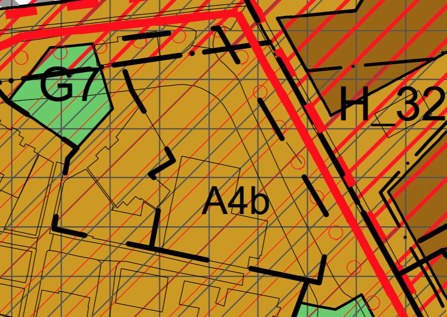 Fig. 2. Forslag til kommunedelplan sentrum. Planområde 2237P merket med hvit stiplet strek. Sentrumsplanen bør ikke være til hinder for å bygge ut slik det er regulert idag.