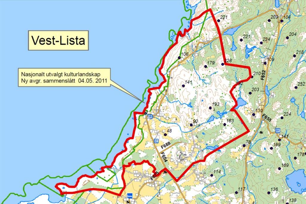 kulturhistorie i stor grad ville være intakt i et område med justerte grenser. Vi tilrådde i mai 2009 at området ble beholdt som utvalgt kulturlandskap. Vi anbefalte i årsrapporten for 2009 (04.02.