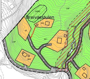 Hytta til Mathias Lo på Breivasstulen 38/2 Mathias Lo har vore i kontakt med oppmålar. Det ligg føre skulddeling for den aktuelle tomta.