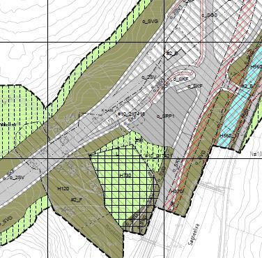 Eksisterende reguleringsplan, planid 20051013-2: Planens hensikt er å legge til rette for utvidelse av stamveg E39 på strekningen mellom Storenes (kommunegrense Songdalen- Søgne) og Tangvall (kryss