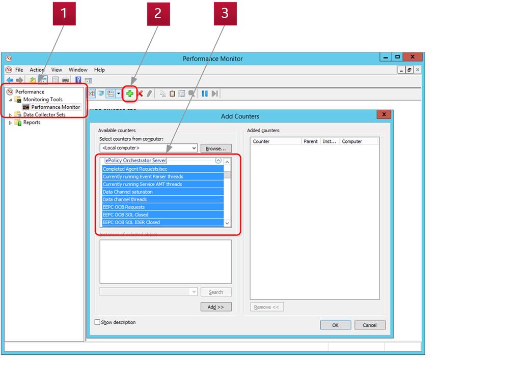 20 Vedlikehold av McAfee epo-serveren, SQL-databaser og båndbredde Vedlikehold av McAfee epo-serveren Bruk av Windows Pålitelighets- og ytelsesovervåking Når du installerer McAfee epo-serveren,