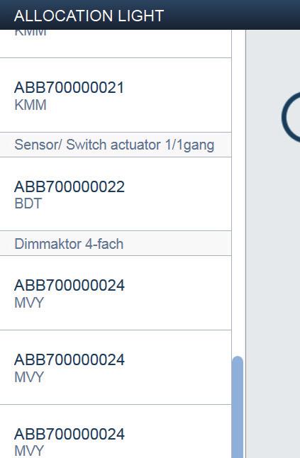 Identifisering av det valgte apparatet kan nå skje på 2 måter.