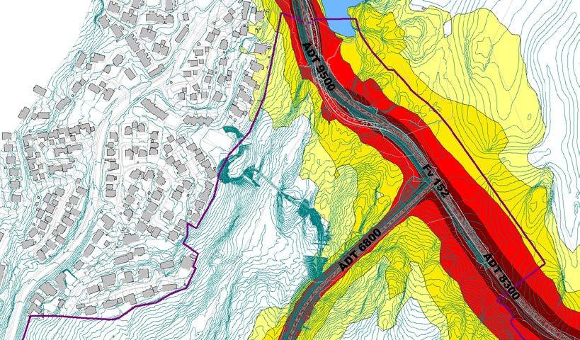 Delutredning - Valg av løsning for Nordre Tverrveg 18 Alternativ A Støyberegning for alt.