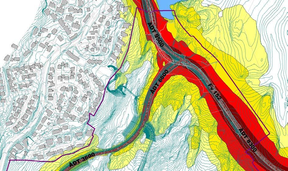 Delutredning - Valg av løsning for Nordre Tverrveg 19 Alternativ B Støyberegning for alt.