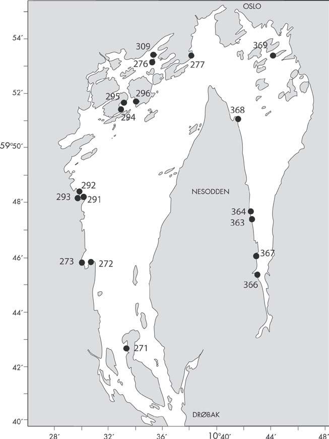 Fra 1997 har vi tatt opp igjen fem av de gamle trekka i Bunnefjorden (363-368), og vi tar tre nye trekk etter avtale med NIVA og Fagrådet for indre Oslofjord.