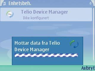 nettverkstilkoblinger (WLAN) du allerede har installert Telio Device Manager vil nå