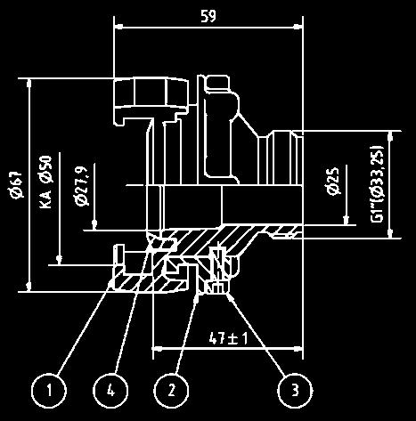 gjenger 627, 12135 NOR 3 1,25" utv. gjenger 627, 12136 NOR 3 1,5" utv. gjenger 641, NOR-1 12144 NOR 1 1" innv. gjenger 737, 12145 NOR 1 1,25" innv. gjenger 736, 12146 NOR 1 1,5" innv.