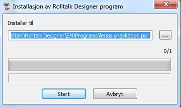 Overføringen starter. Hvis programmet med samme navn finnes fra før, får man spørsmål om programmet skal erstattes.