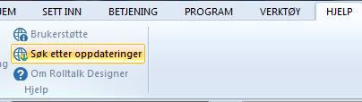 Oppdatering av Rolltalk Designer Vi jobber kontinuerlig med å forbedre Rolltalk Designer.