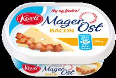 bacon og kommer i nytt og fristende design. Kavli Skivet Ost er et enkelt 2:1 pålegg.