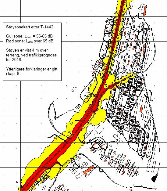 Støy Røde bygninger skyldes