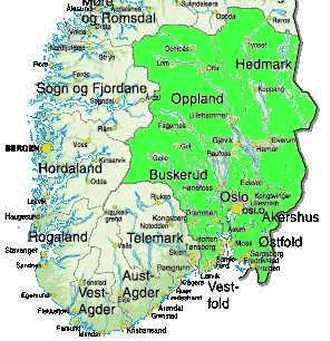 Geografisk beskrivelse av utvalgsområdet Det deltok 800 personer fra Østlandsfylkene Akershus, Oslo, Telemark, Buskerud, Østfold, Hedmark og Oppland.