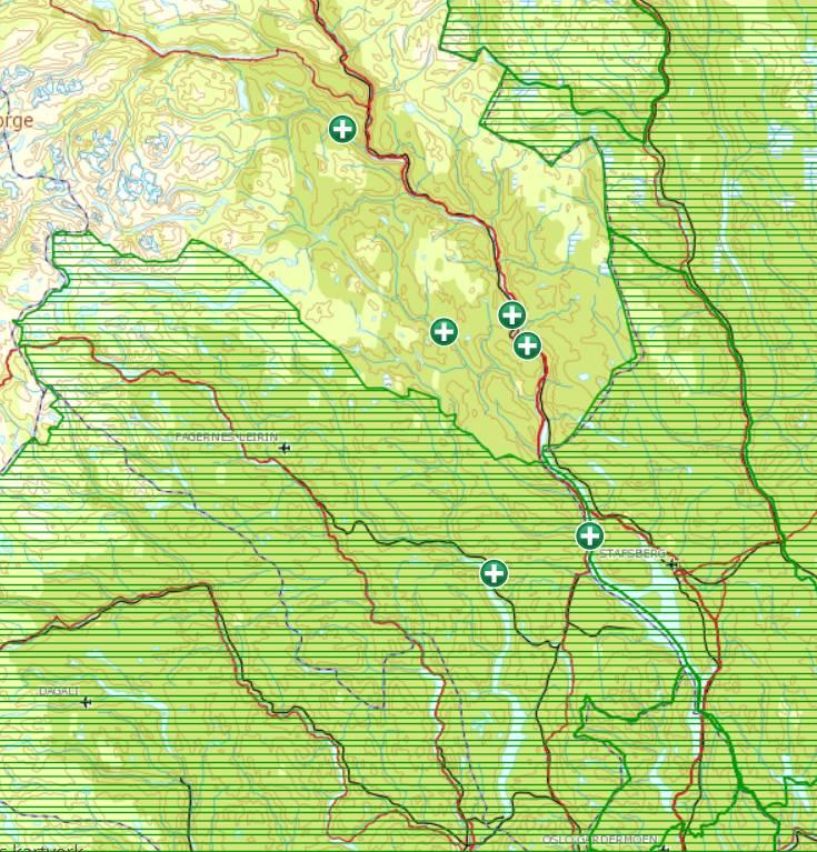 Side 7 av 12 Figur 4. Avgang av gaupe i Oppland fra jaktåret 1999/2000 til jaktåret 2015/2016 Figur 5. Gauper felt under kvotejakta 2016 (6 dyr).