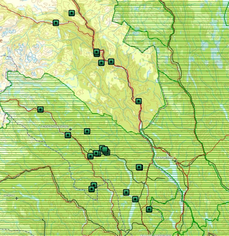 Side 8 av 12 Figur 6. Totalkvote og uttak av gaupe 2000-2016 6.