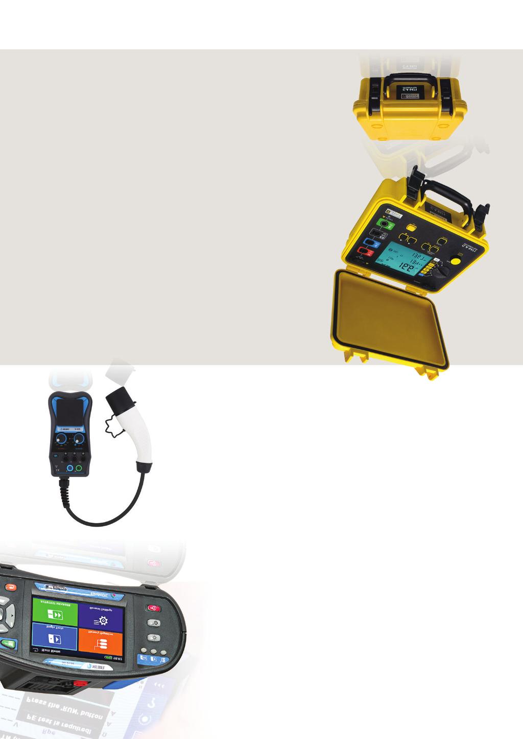 Automatisk NEK 400 test også på EV ladestasjoner! Eurotest MI3152 Fullautomatisk installasjonstester med Bluetooth og mulighet for EVSE test (Tilbehør). EL.NR. 80 628 91 EL.NR. 80 237 55 ELMA 1072 (100M) 4.