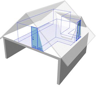 Areal ved ark eller oppløft Ved måling av høyde skal en se bort fra midlertidig/uekte himlinger og