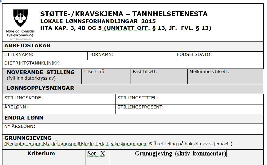 Krav og støtteskjema kap.