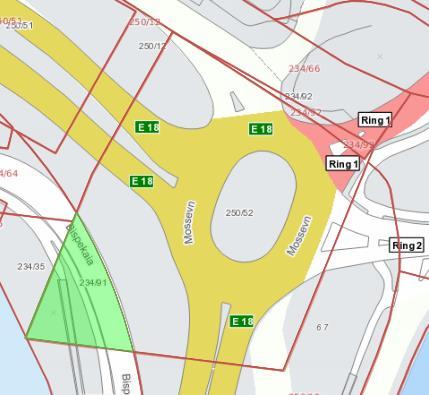 21 5. Presentasjon av eiendomsprosjekt Gnr/Bnr: 234/91 Areal: 674,9 kvm Gnr/Bnr: 250/52 Areal: 5453,7 kvm Figur 5: Oversikt over tomteareal Formålet med denne case-studien er å benytte