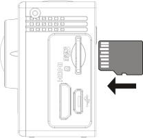 Skyv mikro SD-kortet inn i sporet til det sitter på plass, slik vist på siden av minnekortsporet. 2.