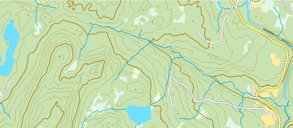 Løytesåsen 453 Brekka Dalen kkane Alternativ grense 393 391 Kjerneområder Dalen Einersdalen Einers- 541 Svenstadlia Tidligere registreringer Målestokk 345 1:25 000 Ekvidistanse 20m Omr.