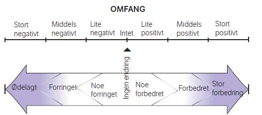 Konsekvenser er de fordeler og ulemper et tiltak medfører i forhold til 0-alternativet.