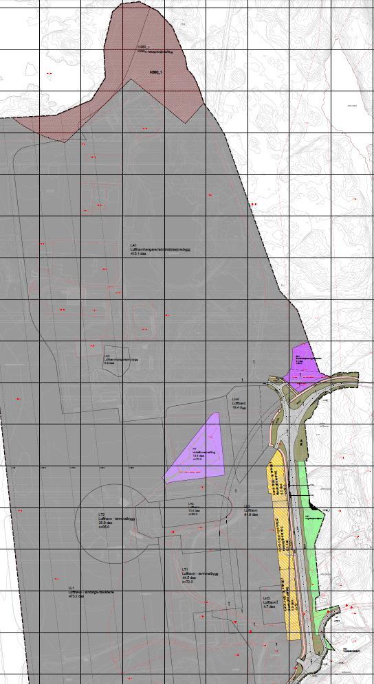 5.3 GJELDENDE REGULERINGSPLANER 5.3.1 Reguleringsplan for Bergen lufthavn Flesland Reguleringsplan for Bergen lufthavn Flesland ble vedtatt i 2012.