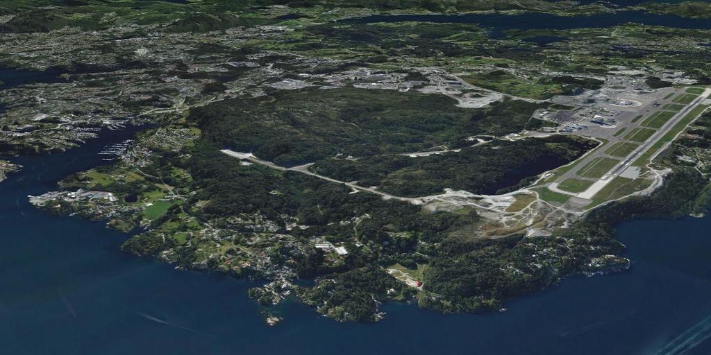 Storrinden Storrinden fremstår ikke med tydelig relieff i forhold til landskapet rundt, og med sine drøyt 150 m.o.h er den lavere enn omkransende fjell som Lyderhorn, Løvstakken, Hamrefjellet, Folldalshaugane og ikke minst Liatårnet på Sotra, som alle ligger på rundt 300 m.