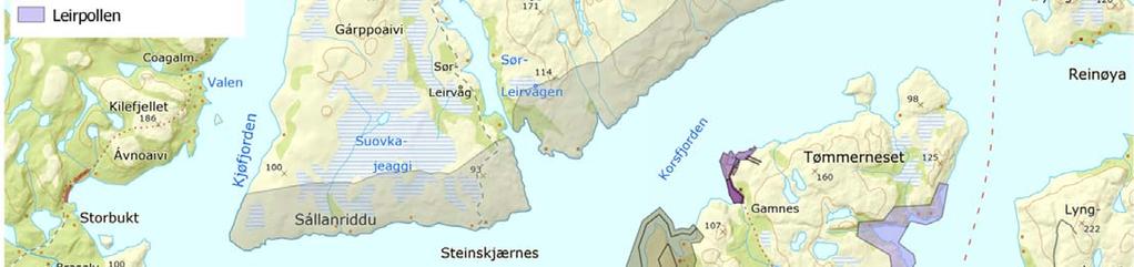 rein (5 rein/km 2 ) utnyttet som barmarksbeite, mens utnyttet som vinterbeite, er det plass til 2150 rein (6,2 rein/km2).