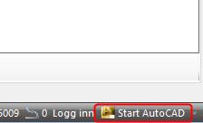 4. Du starter så AutoCAD fra knappen nede i høyre hjørne: 5.