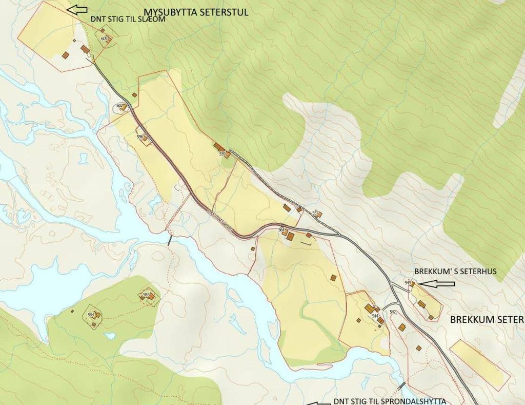 Setra inngår i Mysubytta seterstul som består av 7 setrer med 9 seterkveer og 8 seterrettar. Setra ligg 6 km frå Sota seter. Det er bilveg inn til setra.