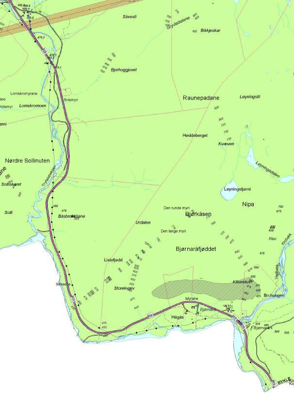 Gjeldande planar Kommuneplan for Bykle 2010 2022 Kommuneplan for Bykle seier følgjande om rv. 9: «Riksveg 9 er viktig for fastbuande, for næringsliv og for tilreisande i Bykle.