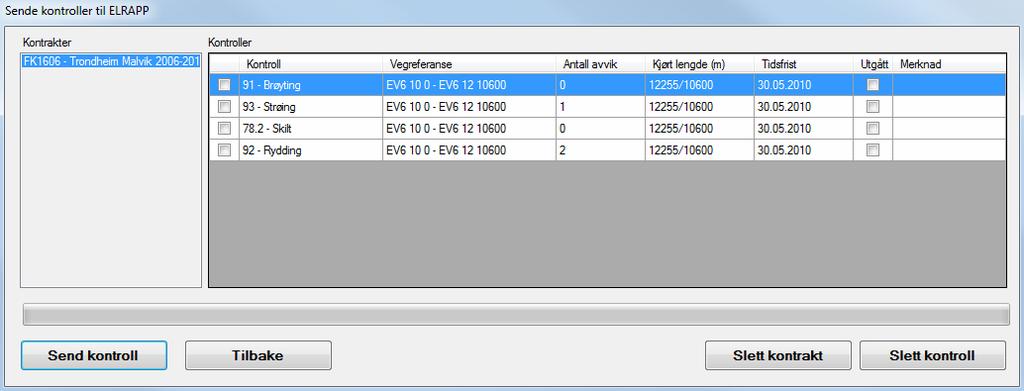 For at man skal kunne sende kontroller til ELRAPP byggherre må man være tilknyttet SVV sitt nettverk, mao dette må gjøres på kontoret etter at kontrollen er utført.
