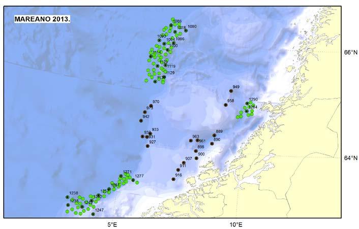 MAREANO TOKTRAPPORT 2013 Cruise report 2013 Feltinnsamling av geologiske, biologiske og kjemisk materiale Figure and