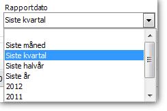 Periode Her kan du filtrere på ønsket periode. Status Her kan du filtrere på status på rapportene.