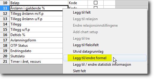 Du kan enkelt slå sammen verdiene i disse kolonnene og få totalen slik den vises i PDF en.