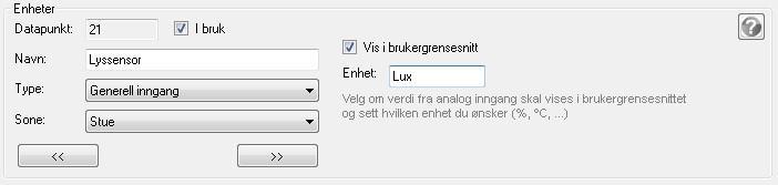 overstiger maksimalgrensen eller underskrider minimalgrensene som blir satt. Min- og maksfeltene definerer disse grensene. Du kan maksimalt ha en gulvsensor per sone.