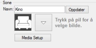 8.1 Legg til Det første som må gjøres er å legge til de media enhetene som skal styres i Media Setup. Gå inn på Sone og velg den sonen som enheten befinner seg i.