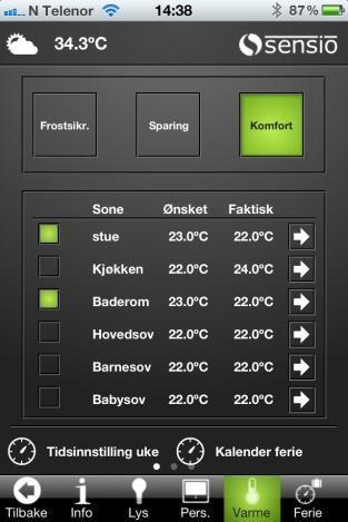 4 Varmeside hus Her finner du oversikt over alle varmesonene.