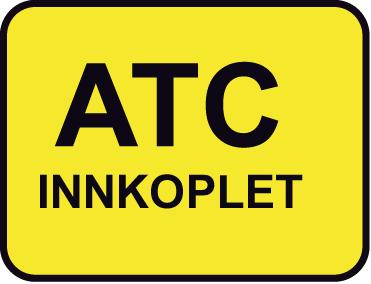 ATC innkoplet Skiltoversikt Side: 19 av 45 Angir at utbyggingsområdet er passert og at ATC igjen er virksom. Settes opp på 1-3 meter høy stolpe ved enden av utbyggingsområdet.