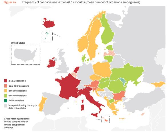 Cannabis: Hvor ofte?