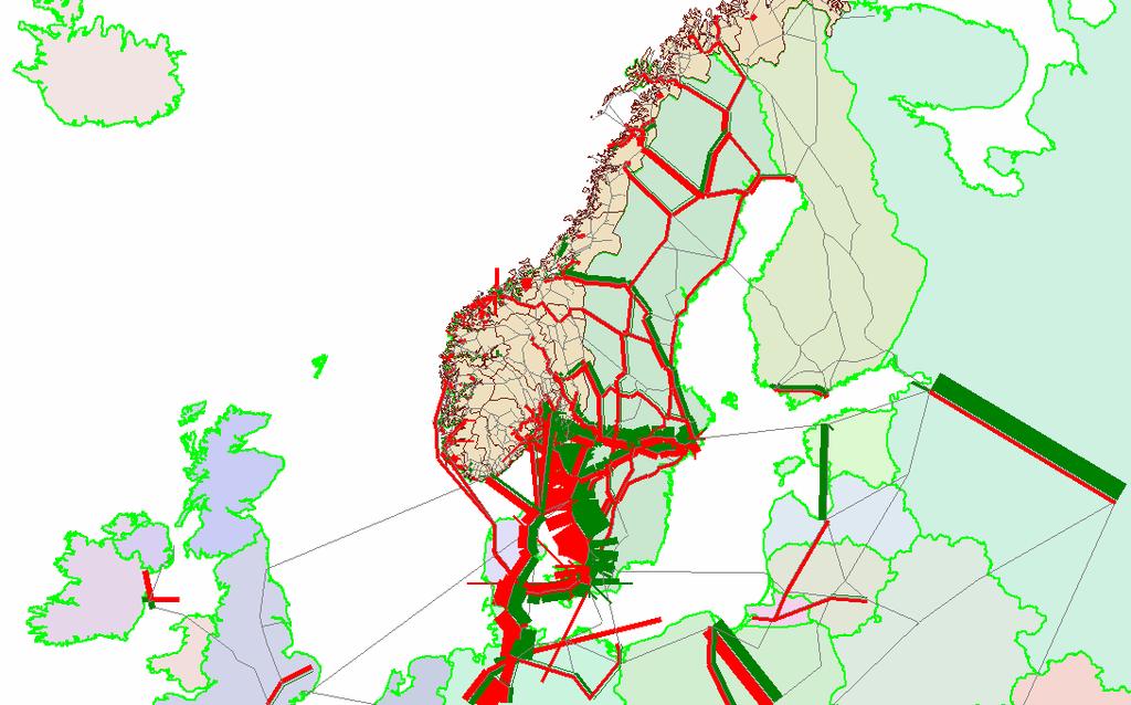 2.5 Sentrale transportstrømmer til/fra Norge I Hamre m.fl. (2004) er det foretatt modellberegninger av sentrale godstransportstrømmer til/fra Norge med ulike transportmidler.