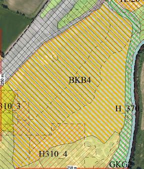 Tidligere avgrensning av BKB4. Endret avgrensning av BKB4.