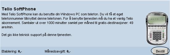 Har du glemt passordet kan du be om nytt passord fra http://www.telio.no/?394.