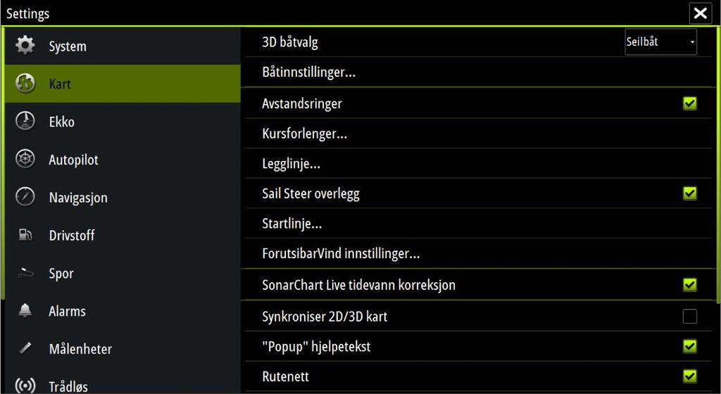 Tidevannskorrigering med SonarChart Live Når funksjonen for tidevannskorrigering er valgt, bruker den informasjon fra tidevannsstasjoner i nærheten (hvis dette er tilgjengelig) til å justere